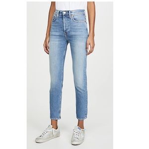 Re/Done High Rise Ankle Crop Jeans - FREE SHIPPING